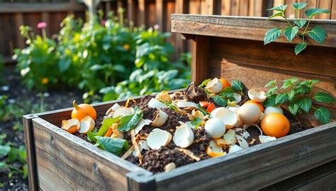 Compost de jardin avec divers déchets organiques