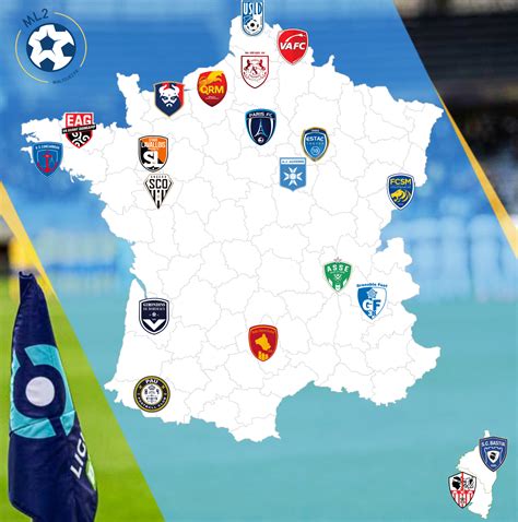 Carte géographique des clubs fréquentés par William Prunier tout au long de sa carrière