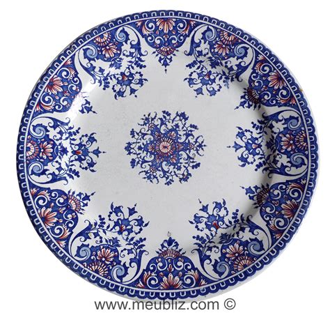 Assiette Gien motif grappe de raisins