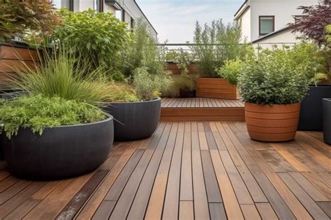 Exemple de disposition optimisée de pots sur une terrasse