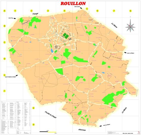 Plan de localisation de Rouillon dans la Sarthe