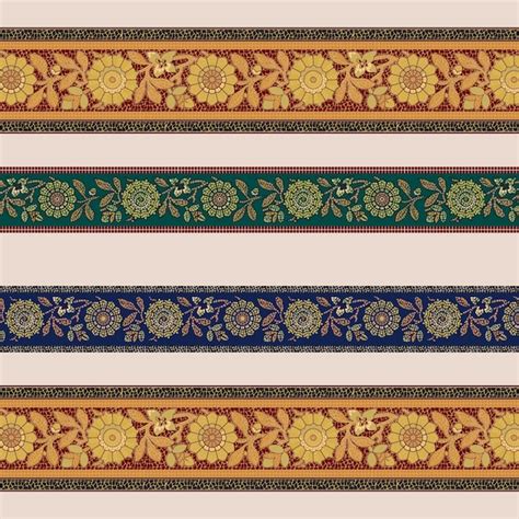 Exemple de bordure au crochet avec motifs floraux complexes