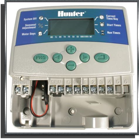 Interface de programmation d'un programmateur Hunter montrant les temps de station