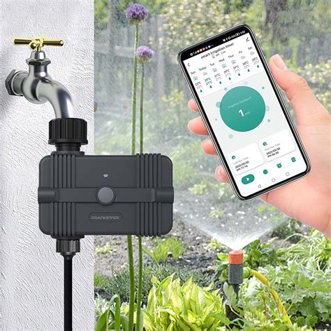 Schéma de principe d'un programmateur d'arrosage multivoies connecté à un robinet extérieur