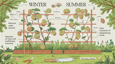 Schéma illustrant les différentes étapes du pincement des pousses sur un bonsaï à fleurs au printemps