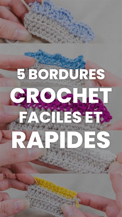 Exemples visuels de bordures en dentelle au crochet pour couvertures et vêtements