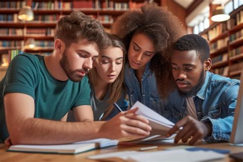 Étudiant travaillant sur un projet tutoré en groupe