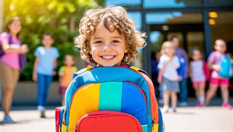 Enfant préparant son cartable pour la rentrée scolaire