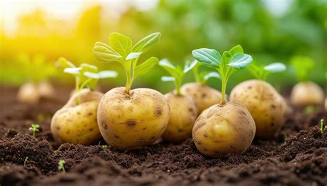 Plants de pommes de terre germés