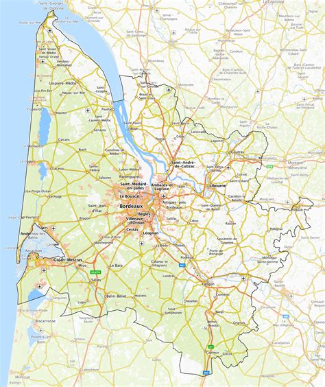Carte routière des environs de Neuillé-le-Lierre avec les communes mentionnées