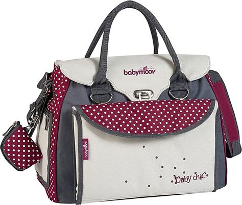 Vue d'ensemble du sac à langer Babymoov Sport Style Noir Hibiscus sur une poussette