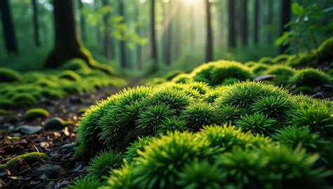 Photo : rosée blanche sur la mousse des bois