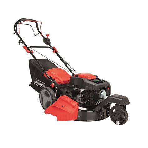 Schéma technique d'une tondeuse thermique 51 cm avec vue sur le plateau de coupe et le système de traction