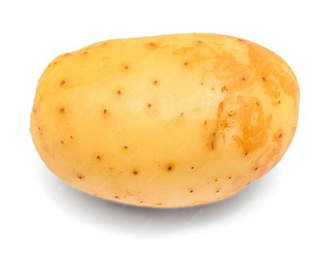 Pomme de terre Franceline sur fond blanc