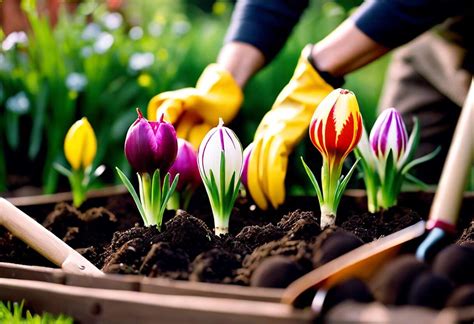 Plantation de bulbes à fleurs