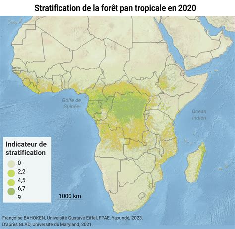 Carte des forêts durables de Sapin du Nord