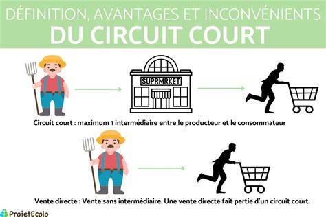 Infographie expliquant les avantages des circuits courts