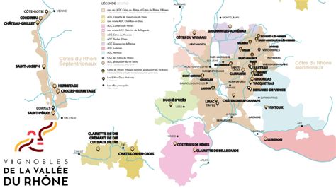 Carte des terroirs fruitiers de la Vallée du Rhône