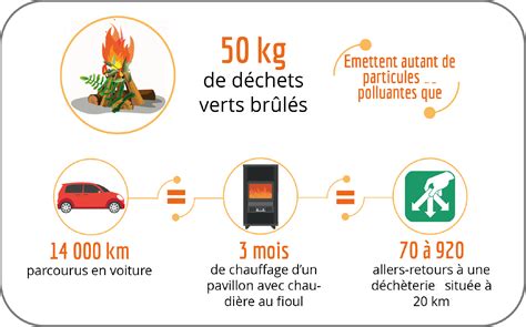 Graphique montrant l'impact écologique du brûlage des déchets verts vs compostage