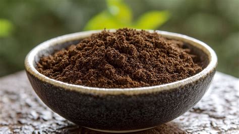 Une coupelle de marc de café brûlant pour désodoriser