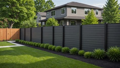 Exemple d'intégration esthétique d'une clôture en aluminium dans un jardin moderne