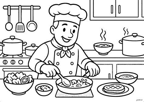 Un chef cuisinier préparant un court-bouillon aromatique avec des légumes frais dans une grande casserole en cuivre