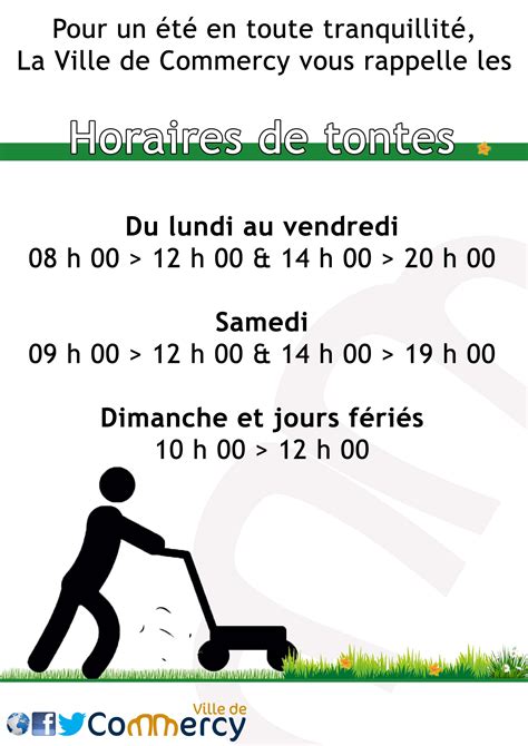 Arrêté municipal affichant les horaires de tonte