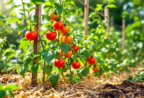 Plantation de tomates avec tuteurage