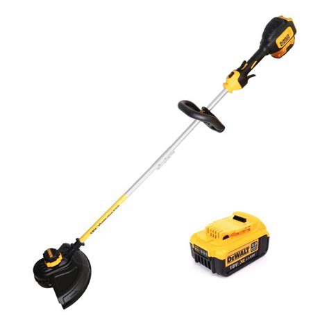 Gamme de coupe-bordures sans fil DeWalt en situation de jardinage
