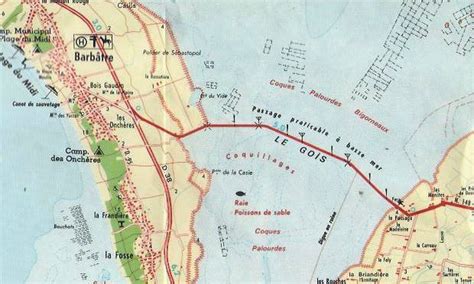 Carte du Passage du Gois et de ses environs