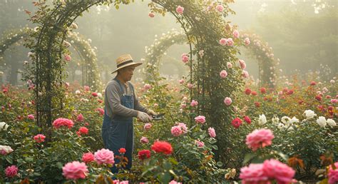 Rosiers en pleine floraison avec des signes de maladies