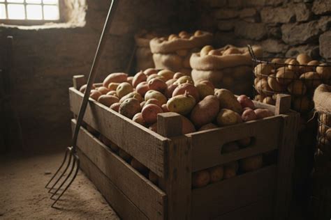 Stockage des pommes de terre dans une cave fraîche et sombre