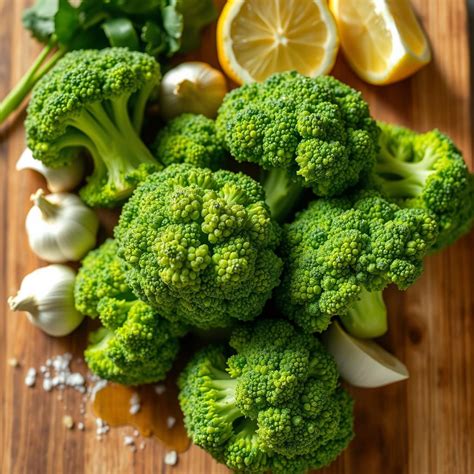 Photo de bouquets de brocoli frais prêts à être cuisinés