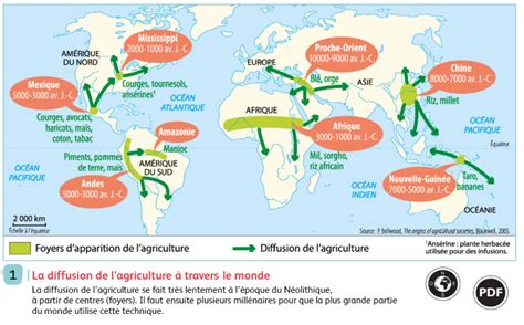 carte de l'origine et de la diffusion du citronnier