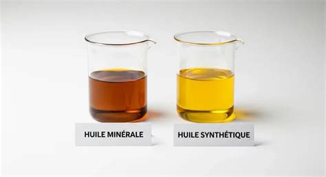 Comparaison visuelle entre huile minérale, semi-synthétique et synthétique pour moteurs 2 temps