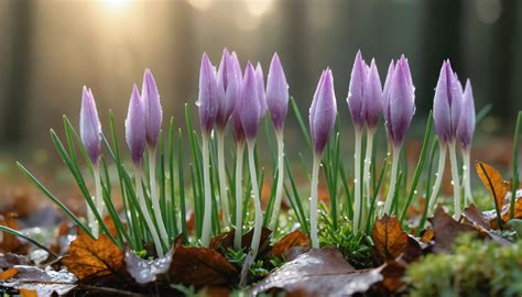 Tableau comparatif des fleurs de colchique et de crocus