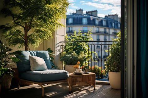 Illustration d'un balcon urbain transformé en espace de détente avec une pose de gazon synthétique parfaitement ajustée