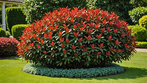Photinia dans un jardin paysager