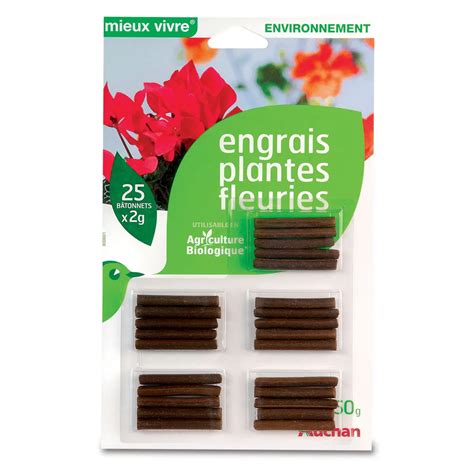 Bâtonnets d'engrais pour plantes fleuries
