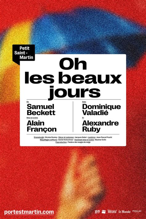 Photo de la première mise en scène de Oh les beaux jours avec Madeleine Renaud