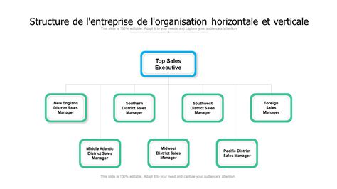 Diagramme illustrant l'organisation d'une entreprise avec ses établissements secondaires
