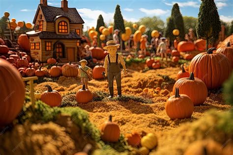 Scène de famille cueillant des légumes dans un champ