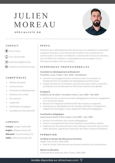CV de maraîcher professionnel