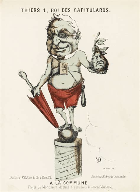 une caricature politique du XIXe siècle montrant une personnalité publique dans une pose satirique