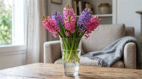 Jacinthes forcées en vase