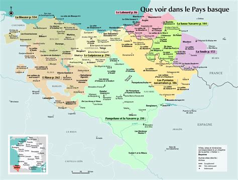 carte du Pays Basque et du Béarn avec des points d'intérêt pour les jardins en permaculture