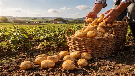 Pommes de terre fraîchement récoltées