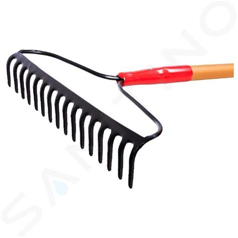 Outils de jardinage : râteau, scarificateur, épandeur