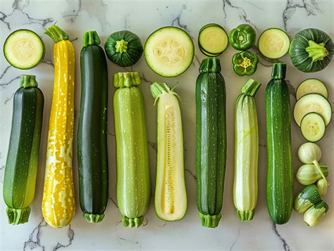 Variétés de courgettes et leurs couleurs
