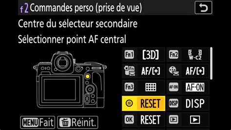 Exemple de réglages du menu Picture Control sur Nikon